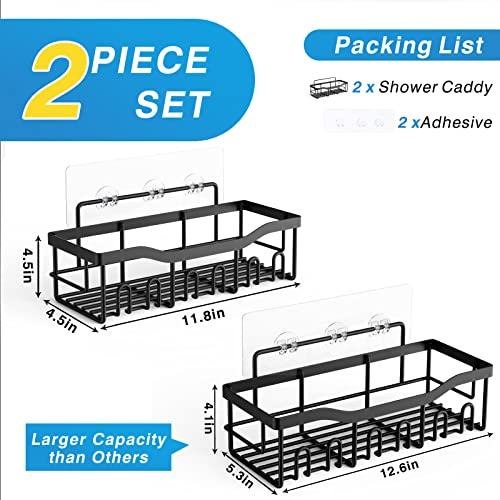 Shower Caddy 2 Pack Rustproof Stainless Steel Adhesive Organizer