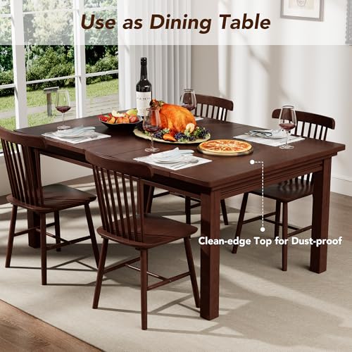 Convertible Multi-Game Table for 4-6 Players with Removable Top & Storage