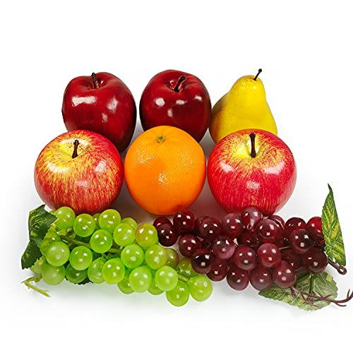 Artificial Fruit Set - 8 Pcs Faux Fruits for Home Decor