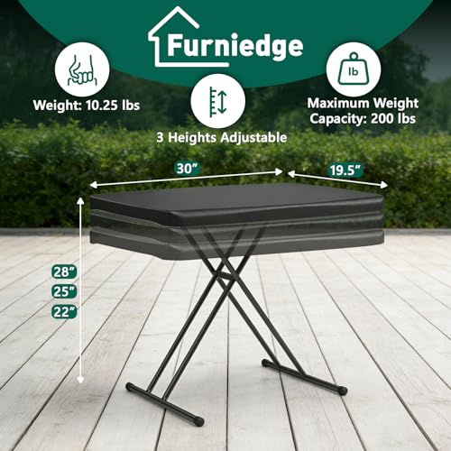 30-Inch Adjustable Height Folding Table, Heavy Duty Portable Utility Desk