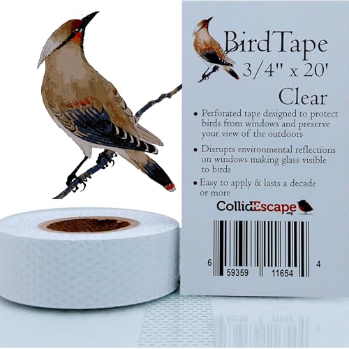 Clear Bird Tape for Windows - Prevent Bird Strikes (3/4" x 20')