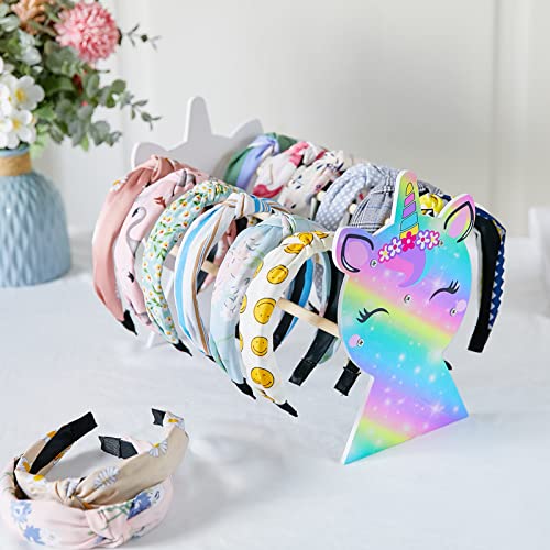 Headband Holder Organizer Stand for Girls, Unicorn Hair Hoop Display Rack