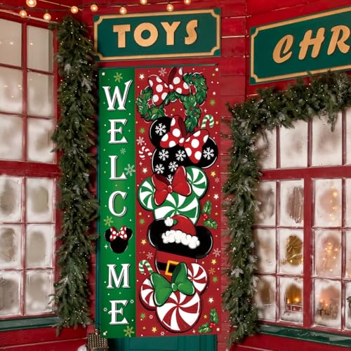 Christmas Door Cover 71x35 Inch Holiday Party Decor for Home & Events