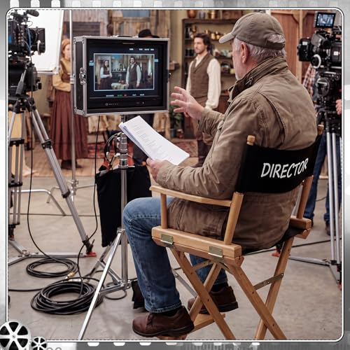 2-Set Director Chair Replacement Canvas Cover, Black Seat and Back Set