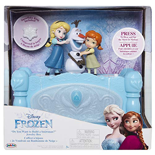 Musical Jewelry Box for Girls with Snowflake Ring and Animated Figures