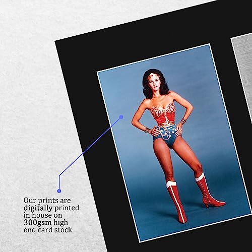 Lynda Carter Signed Autograph Photo Print with Black Matt Display