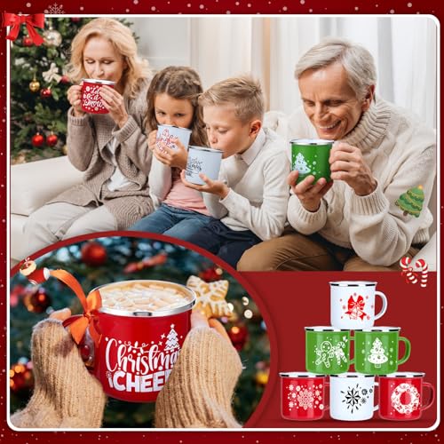 Christmas Mug Gift Set with Bear Plush Dolls & Gift Boxes - 12oz Holiday Coffee Cups for Women