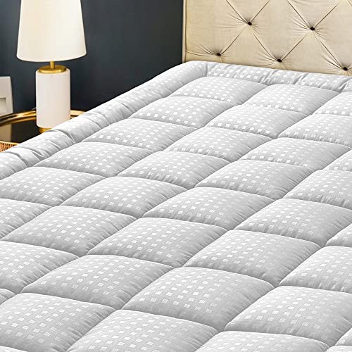 HYLEORY Cooling Queen Mattress Pad - Soft Quilted Protector (8-21" Pocket)