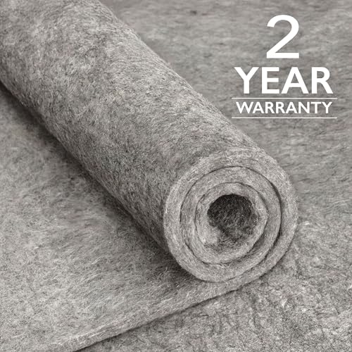 100% Felt Rug Pad 8' x 10' - 1/4" Thick Protective Floor Cushioning