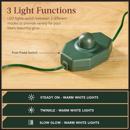 6ft Pre-Lit Snow Flocked Artificial Christmas Tree with 250 Lights & Stand