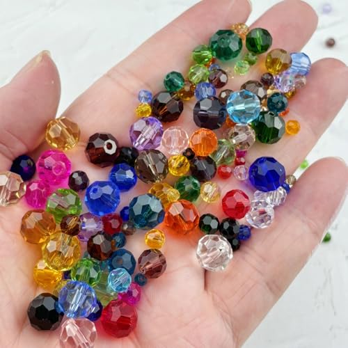 4mm Violet Faceted Crystal Glass Beads 400pc – Jewelry Making Bead Set