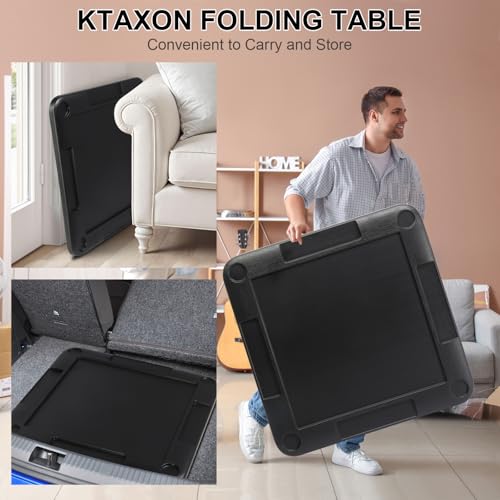 35-Inch Folding Mahjong Table with Cup Holders and Chip Trays