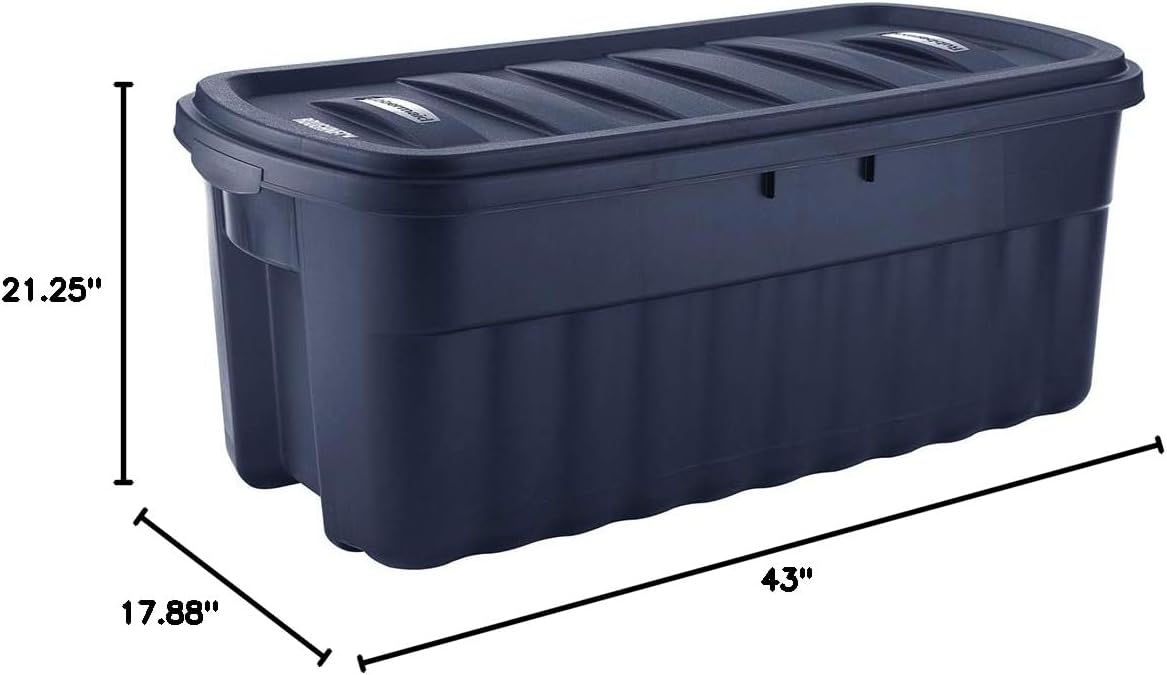 Rubbermaid 50 Gallon Roughneck Storage Tote - Durable, Reusable Plastic Bin for All Your Needs