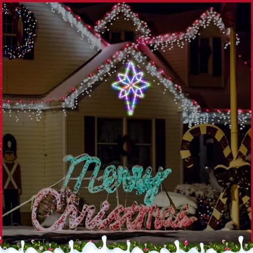 Baquler 22" Star of Bethlehem 360 LED Neon Outdoor Light - Colorful