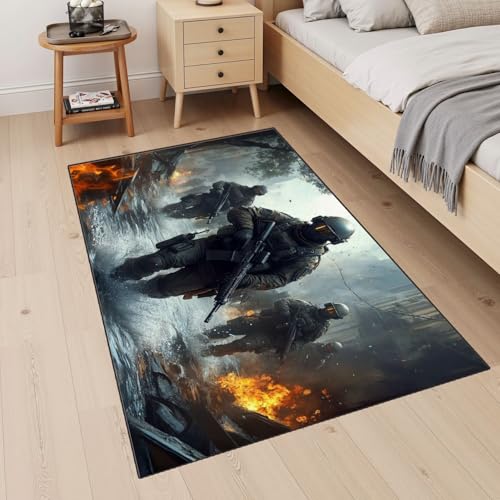 Gaming Area Rug 32"x48" Washable Non-Slip Entryway Mat for Teen Bedrooms