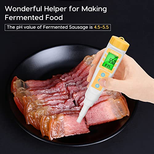 Digital Food pH Meter with Spear Probe for Fermentation and Canning