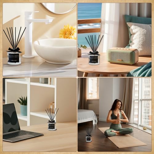 60Pcs Fiber Reed Diffuser Sticks, 10-Inch Mixed Color Aromatherapy Refills