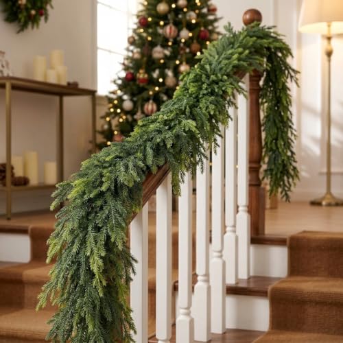 6FT Real Touch Norfolk Pine Garland Christmas Decor - 1Pcs 6FT Norfolk Pine Garland (CYSKXYI)