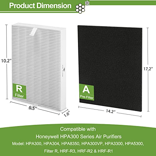 Air Purifier Replacement Filter Set with True HEPA and Carbon Pre-Filters
