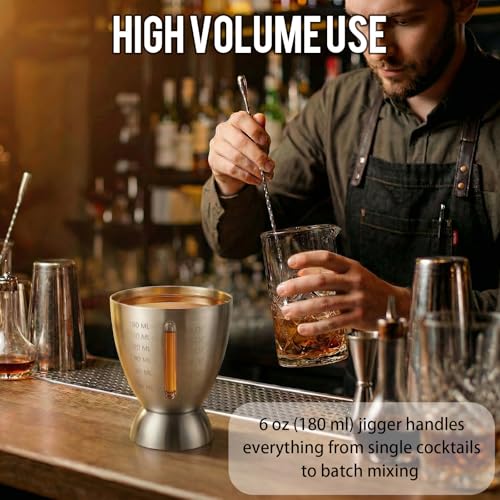 Stainless Steel Cocktail Jigger with Graduated Markings – Bartending Measuring Tool