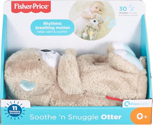 Plush Otter Baby Sound Machine with Breathing Motion & Calming Music