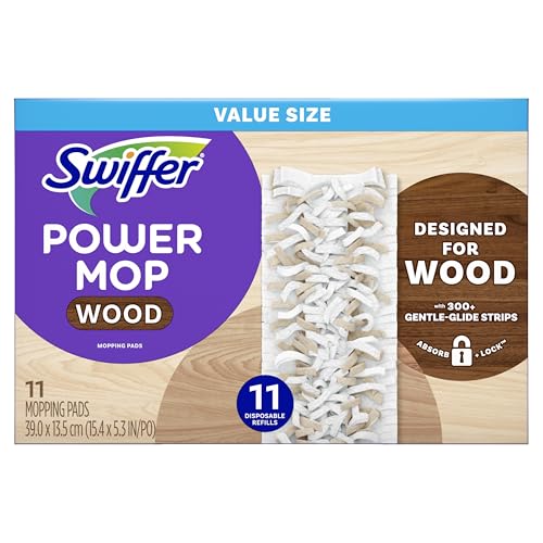 Wood Mopping Pad Refills for Hardwood Floor Cleaning, 11 Count
