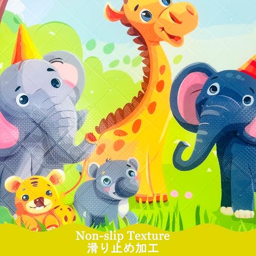 Non-Slip Cartoon Bath Mat for Kids - 35 x 15.3 Inch Suction Shower Mat