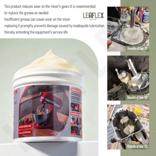 10 oz Food Grade Grease for Kitchen Appliances with Gasket and Spoon