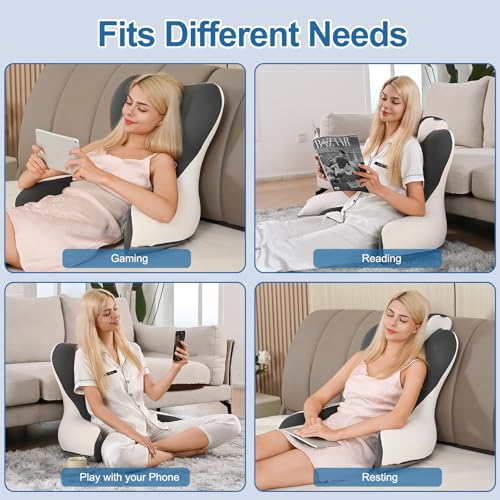 22" Ergonomic Reading Pillow with Armrests for Bed Support