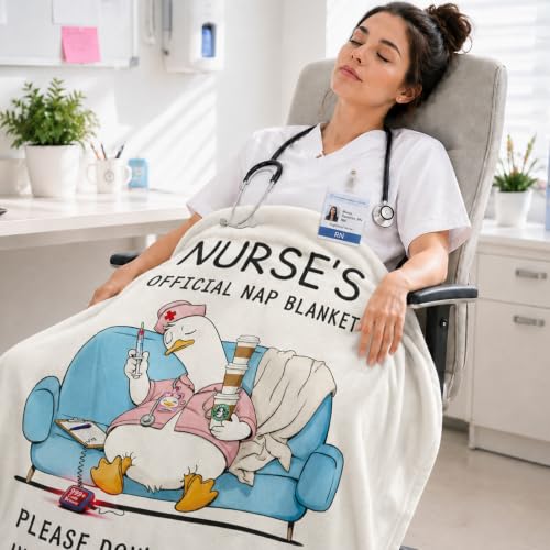 Nurse Official Nap Blanket — Beige 50x60 in | Cozy Nurse Appreciation Gift