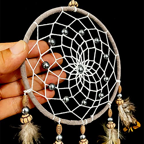 Handmade Moon Dream Catcher Feather Wall Hanging Decoration