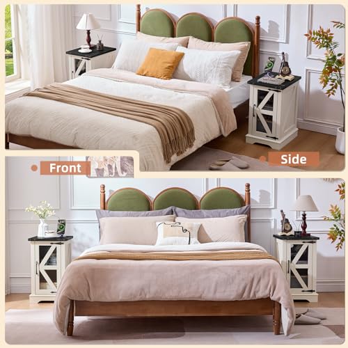 3-Piece Farmhouse Coffee Table Set with Charging Station and Storage