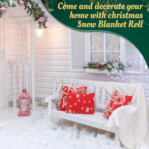 12-Pcs Christmas Fake Snow Blanket 30in x 8ft Winter Village Decoration