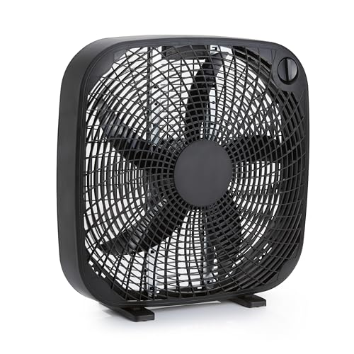 Amazon Basics 20-Inch 3-Speed Portable Box Fan with Carry Handle