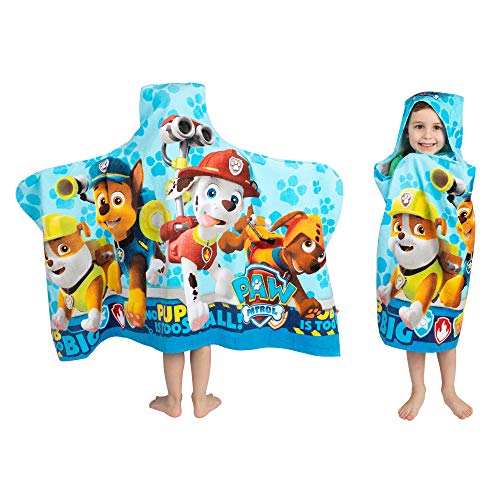 Paw Patrol Kids Soft Cotton Terry Hooded Towel Wrap - 24" x 50"