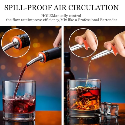 12 Pack Stainless Steel Liquor Bottle Pour Spouts - Precision Dispenser for Bar & Kitchen
