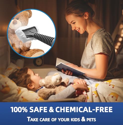 Handheld Steam Cleaner with 13 Accessories, Multi-Surface Pressurized Steamer