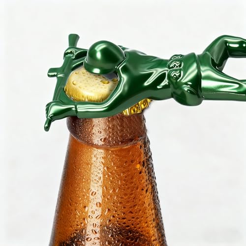 Green Army Man Beer Bottle Opener - Veteran Military Gift for Men - UPSIME