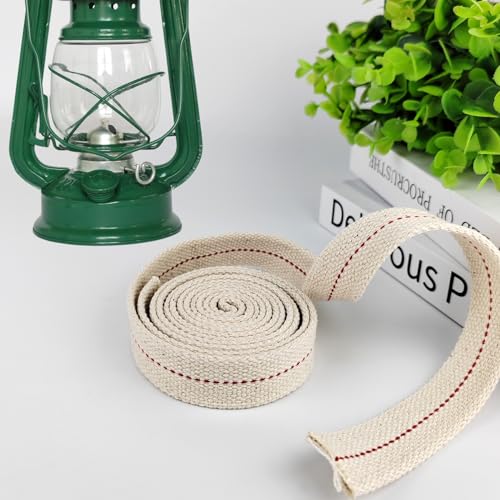 1-Inch Flat Cotton Oil Lamp Wick Roll - 6.5 Feet for Lanterns & Burners