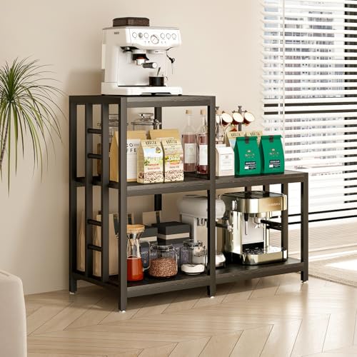 5-Tier Mini Fridge Stand and Microwave Rack with Storage Shelves