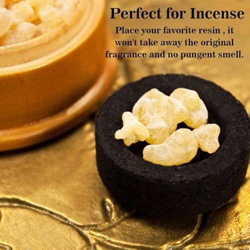 50pcs Quick Light Incense Charcoal Tablets for Resin, Bakhoor and Copal