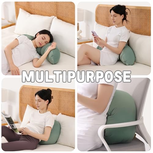Long Round Body Pillow for Lumbar Support - Soft & Cozy