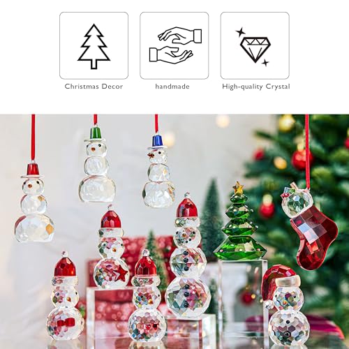 Crystal Christmas Stocking Ornament - 3.9-Inch Glass Tree Decoration