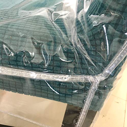 Clear Plastic Dining Chair Covers with Backrests - 2 Pack