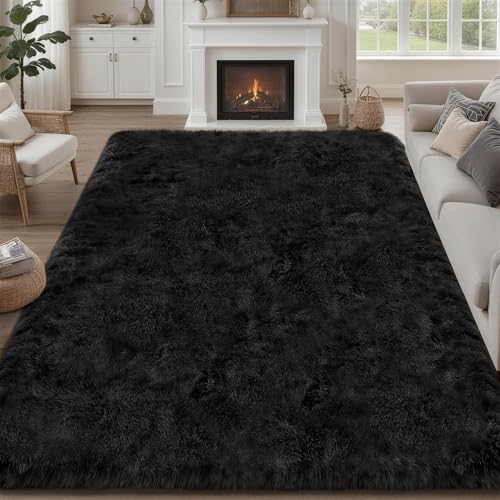 8x10 Fluffy Shag Area Rug - Ultra Soft Non-Slip Living Room Carpet