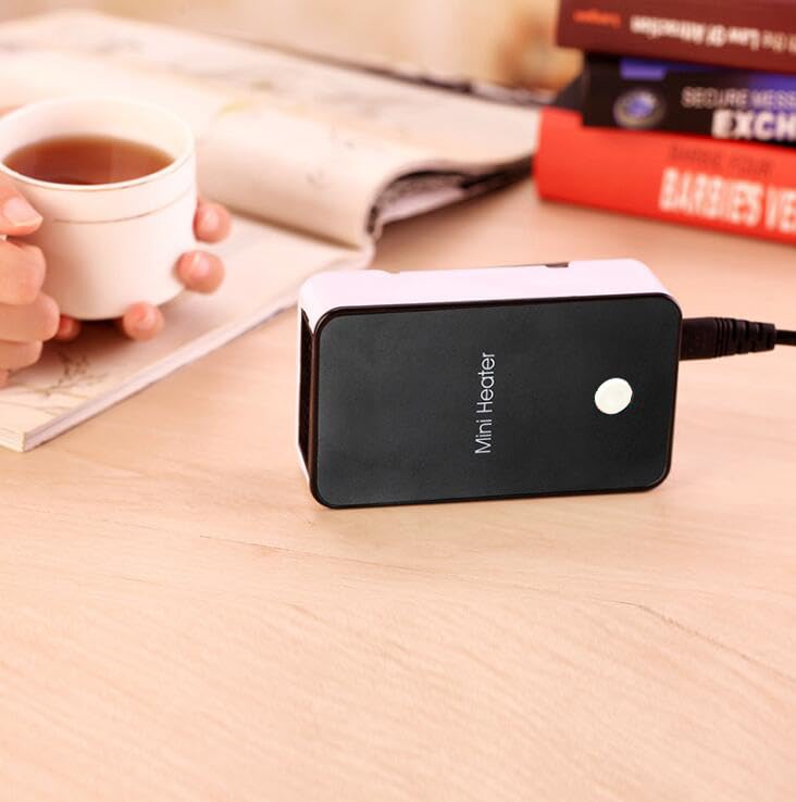 Mini Portable Electric Fan Heater Quiet Desktop Air Warmer Black