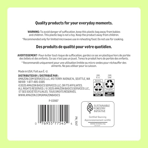 Amazon Basics Disposable Paper Plates 8.62 Inch 100 Count Microwave Safe