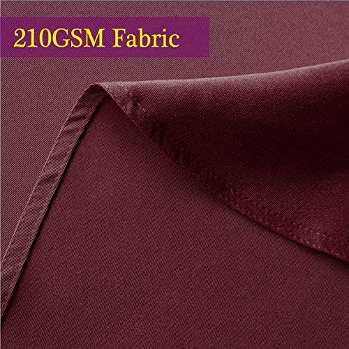 Obstal 210GSM Burgundy Rectangle Tablecloth 60 x 102 Inches for Dining & Events