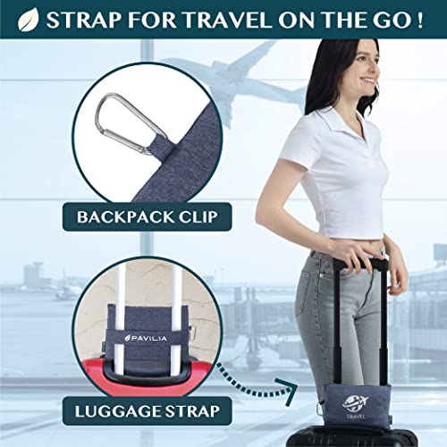 Compact Travel Blanket & Pillow Set - Soft Fleece for Airplane
