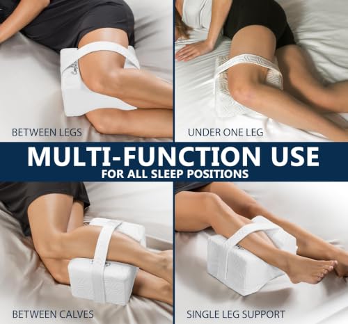 Cooling Knee Pillow for Side Sleepers – Memory Foam Leg Support